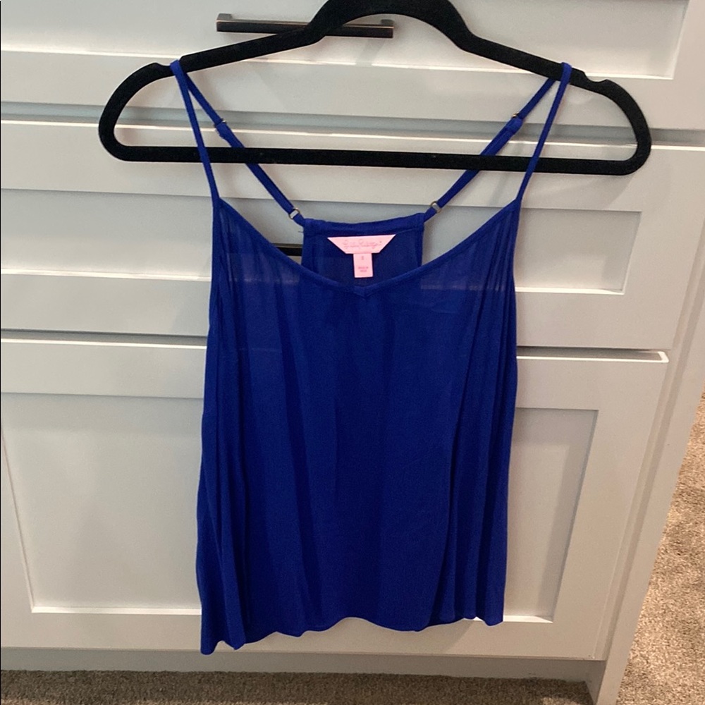 Blue Spaghetti Strap Top